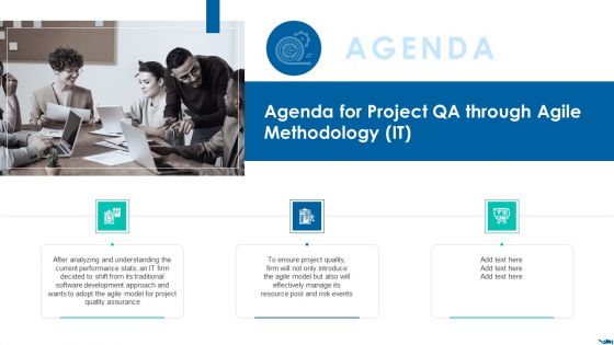 Agenda Project QA Through Agile Methodology IT Ideas PDF