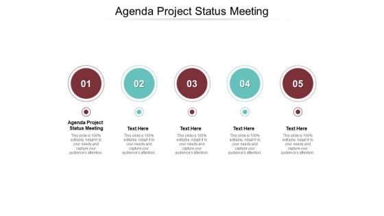 Agenda Project Status Meeting Ppt PowerPoint Presentation Pictures Design Inspiration Cpb Pdf