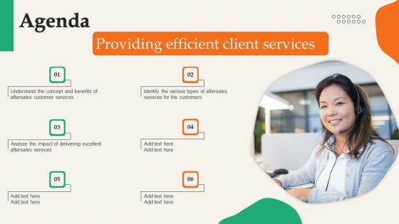 Agenda Providing Efficient Client Services Topics PDF