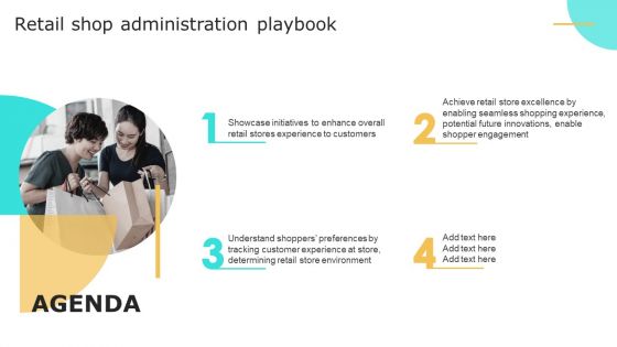 Agenda Retail Shop Administration Playbook Infographics PDF