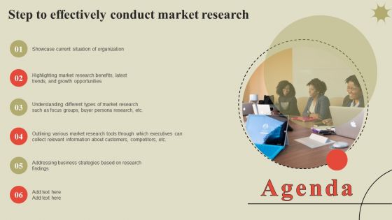 Agenda Step To Effectively Conduct Market Research Demonstration PDF