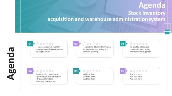 Agenda Stock Inventory Acquisition And Warehouse Administration System Introduction PDF Agenda Stock Inventory Acquisition And Warehouse Administration System Introduction PDF