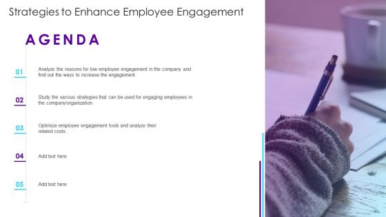 Agenda Strategies To Enhance Employee Engagement Guidelines PDF