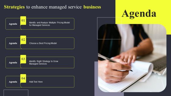 Agenda Strategies To Enhance Managed Service Business Microsoft PDF