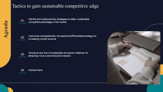 Agenda Tactics To Gain Sustainable Competitive Edge Themes PDF