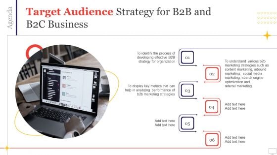 Agenda Target Audience Strategy For B2B And B2C Business Summary PDF