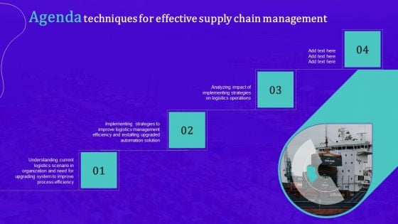 Agenda Techniques For Effective Supply Chain Management Structure PDF