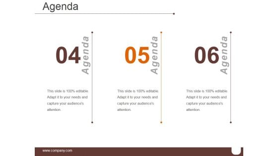 Agenda Template 2 Ppt PowerPoint Presentation Designs