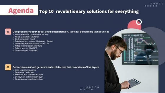 Agenda Top 10 Revolutionary Solutions For Everything Slides PDF Agenda Top 10 Revolutionary Solutions For Everything Slides PDF