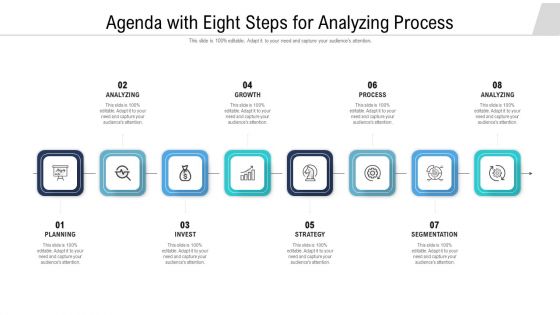 Agenda With Eight Steps For Analyzing Process Ppt Ideas Objects PDF