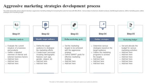 Aggressive Marketing Strategies Development Process Professional PDF