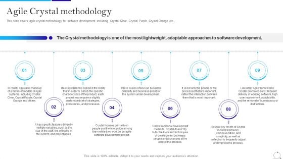 Agile Approach In IT Agile Crystal Methodology Ppt File Ideas PDF