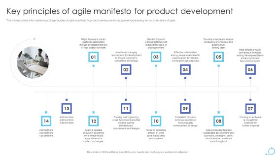 Agile Approaches For IT Team Playbook Key Principles Of Agile Manifesto For Product Development Themes PDF