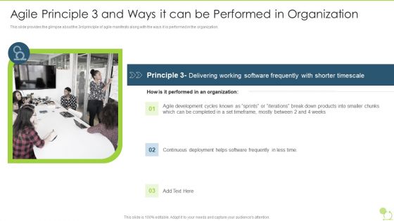 Agile Beliefs And Fundamentals Agile Principle 3 And Ways It Can Be Performed In Organization Guidelines PDF