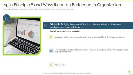 Agile Beliefs And Fundamentals Agile Principle 9 And Ways It Can Be Performed In Organization Elements PDF