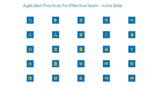 Agile Best Practices For Effective Team Icons Slide Ppt Show Demonstration PDF