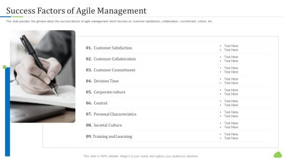 Agile Customer Relationship Management It Success Factors Of Agile Management Download PDF