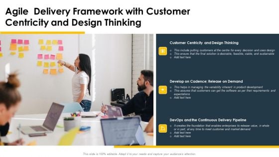 Agile Delivery Framework With Customer Centricity And Design Thinking Ppt Summary Samples PDF