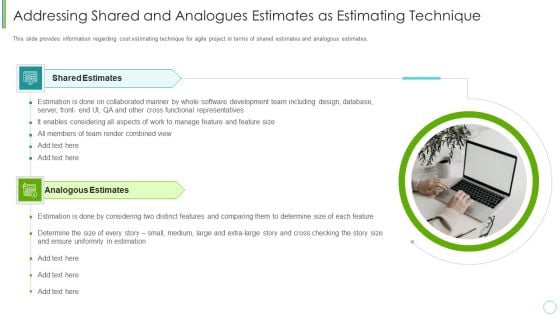 Agile Expenditure Evaluation Methodologies For Project Management IT Addressing Shared And Analogues Sample PDF