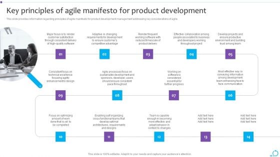 Agile Launch Playbook Key Principles Of Agile Manifesto For Product Development Summary PDF