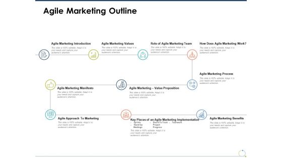 Agile Marketing Outline Ppt PowerPoint Presentation Ideas Graphics Example