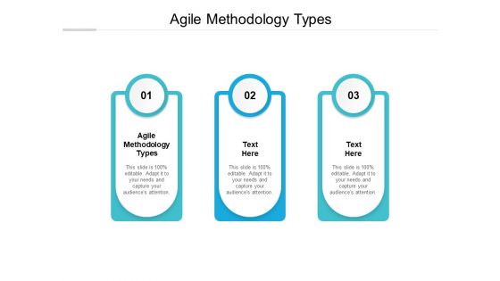 Agile Methodology Types Ppt PowerPoint Presentation Infographic Template Inspiration Cpb