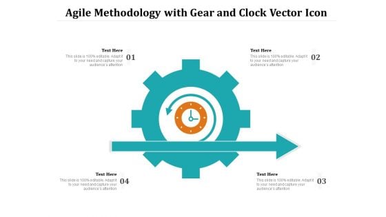 Agile Methodology With Gear And Clock Vector Icon Ppt PowerPoint Presentation Icon Images PDF