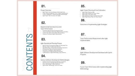 Agile Model Improve Task Team Performance Table Of Contents Ppt Layouts Slideshow PDF Agile Model Improve Task Team Performance Table Of Contents Ppt Layouts Slideshow PDF