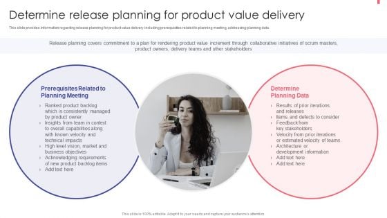 Agile Playbook For New Product Improvement Determine Release Planning For Product Value Delivery Designs PDF