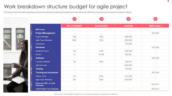 Agile Playbook For New Product Improvement Work Breakdown Structure Budget For Agile Project Rules PDF