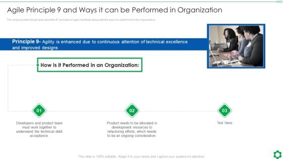 Agile Principle 9 And Ways It Can Be Performed In Organization Ppt Model Example Topics PDF