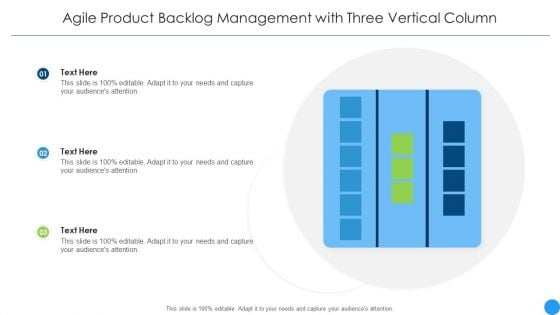 Agile Product Backlog Management With Three Vertical Column Themes PDF