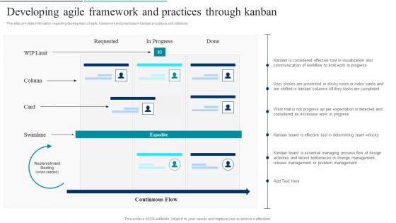 Agile Product Development Developing Agile Framework And Practices Through Brochure PDF