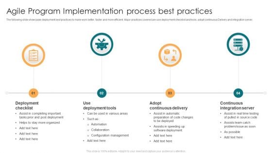 Agile Program Implementation Process Best Practices Ppt Infographic Template Shapes PDF Agile Program Implementation Process Best Practices Ppt Infographic Template Shapes PDF