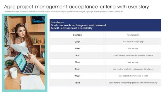 Agile Project Management Acceptance Criteria With User Story Ideas PDF