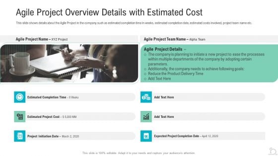 Agile Project Overview Details With Estimated Cost Information PDF