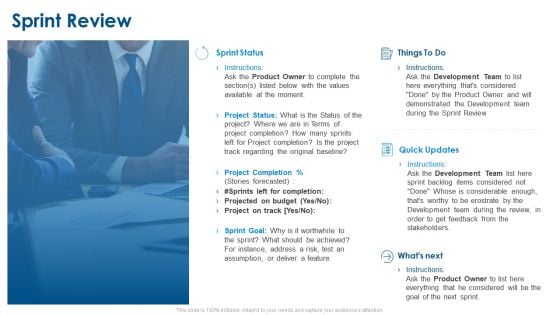 Agile Project Planning Sprint Review Ppt Outline Slide PDF