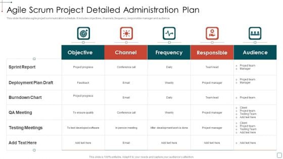 Agile Scrum Project Detailed Administration Plan Ideas PDF