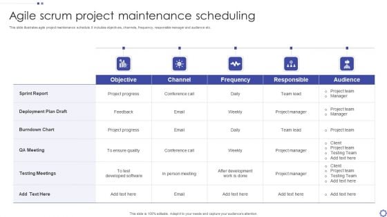 Agile Scrum Project Maintenance Scheduling Ppt PowerPoint Presentation Layouts Grid PDF Agile Scrum Project Maintenance Scheduling Ppt PowerPoint Presentation Layouts Grid PDF