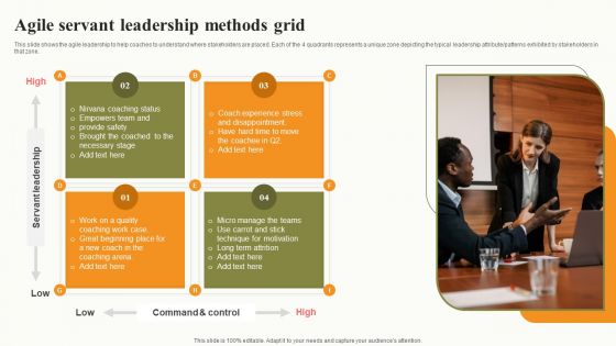 Agile Servant Leadership Methods Grid Diagrams PDF