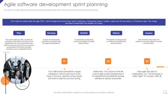 Agile Software Development Sprint Planning Agile Project Development Strategies Structure PDF