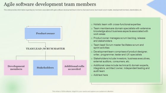 Agile Software Development Team Members Brochure PDF