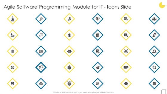 Agile Software Programming Module For IT Icons Slide Ppt Layouts Background Image PDF