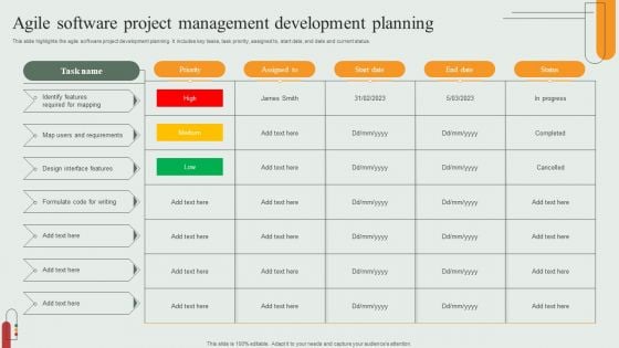 Agile Software Project Management Development Planning Demonstration PDF Agile Software Project Management Development Planning Demonstration PDF