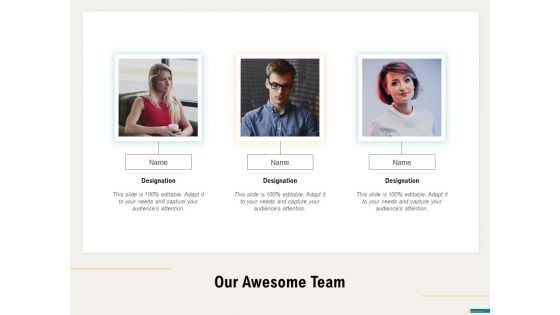 Agile Sprint Marketing Our Awesome Team Ppt Styles Brochure PDF