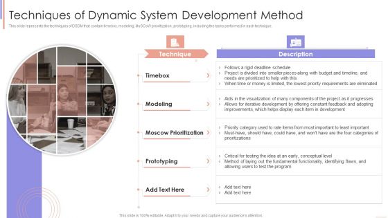 Agile Sprint Technique In Software Techniques Of Dynamic System Development Method Brochure PDF