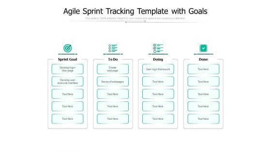 Agile Sprint Tracking Template With Goals Ppt PowerPoint Presentation Infographics Grid