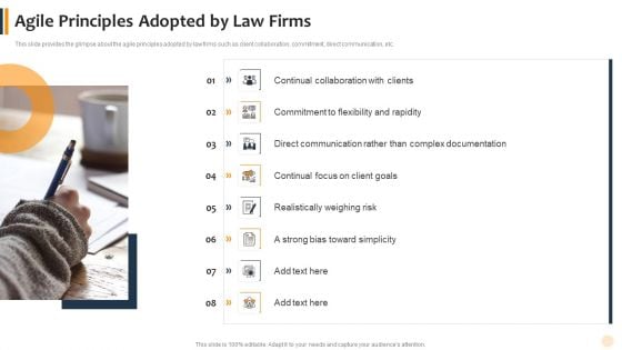 Agile Technique To Lawful Pitch And Proposals IT Agile Principles Adopted By Law Firms Infographics PDF