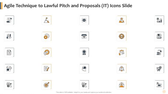 Agile Technique To Lawful Pitch And Proposals IT Icons Slide Information PDF