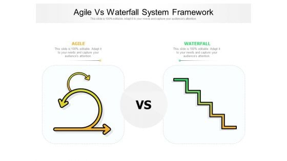 Agile Vs Waterfall System Framework Ppt PowerPoint Presentation Gallery Layout Ideas PDF